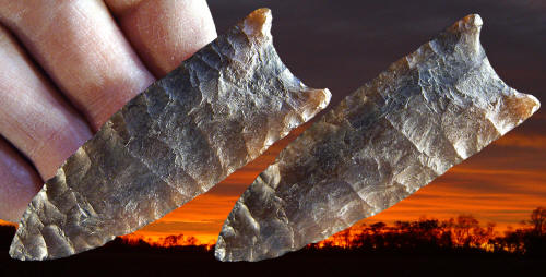 Cast of a Goshen point from the Mill Iron site, Montana.