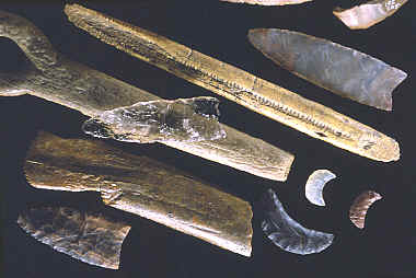 Misc. Clovis artifacts from different sites.