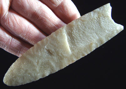 Cast of a Clovis point found in Union County, Illinois.