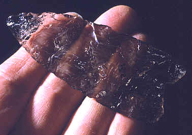 Crystal Clovis point from the Fenn Clovis cache.