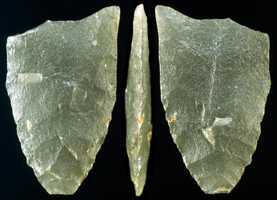 Fluted point from Franklin Co., Vermont----Ramah chert.
