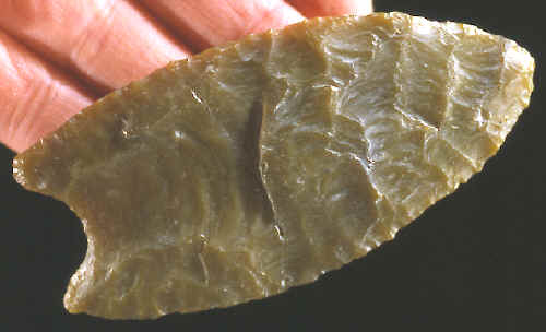 Cast of a fluted knife from the Vail site.