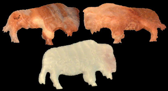 Bison effigies made by Don Wilcox.