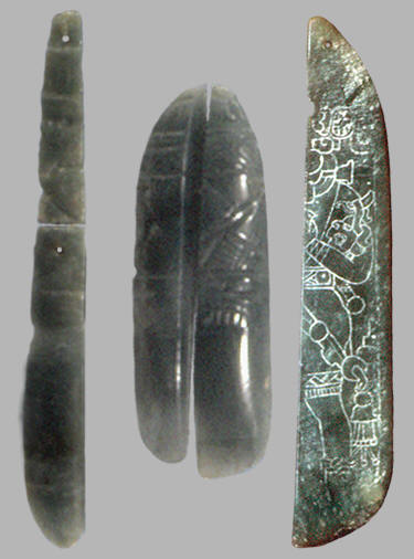 Cut axe god pendants from Costa Rica.