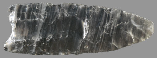 Obsidian Clovis point from the Blackwater Draw site.