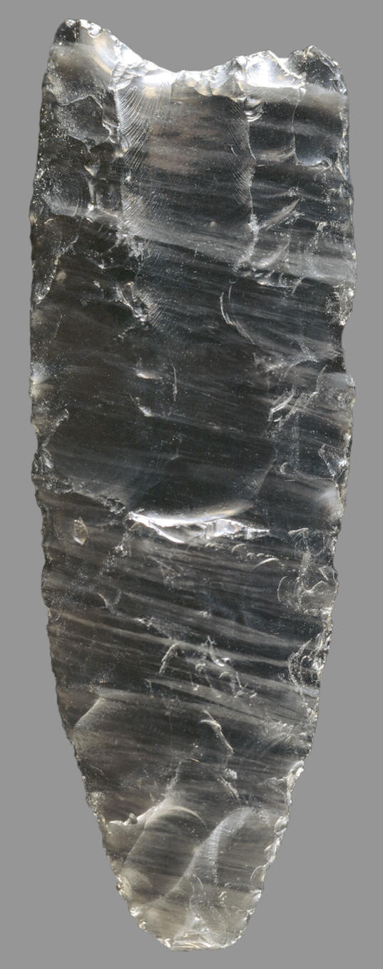 Obsidian Clovis point found on Blackwater Draw site.