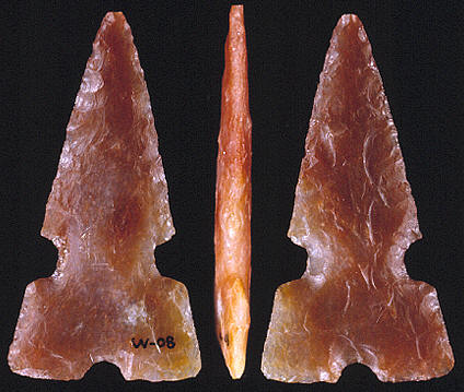 Triple-notched Cahokia point found by Joe Walta.
