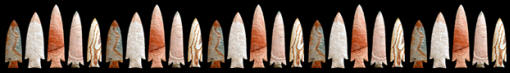 Hardin Barbed points made by various knappers.