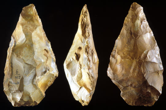 Hand axe from Abbeville, northwestern France.