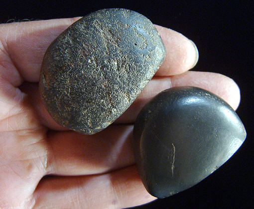 Two hemispheres made of hematite, Illinois.