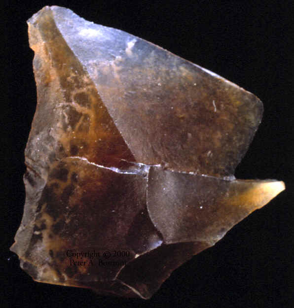 Percussion flake from the central bone bed.