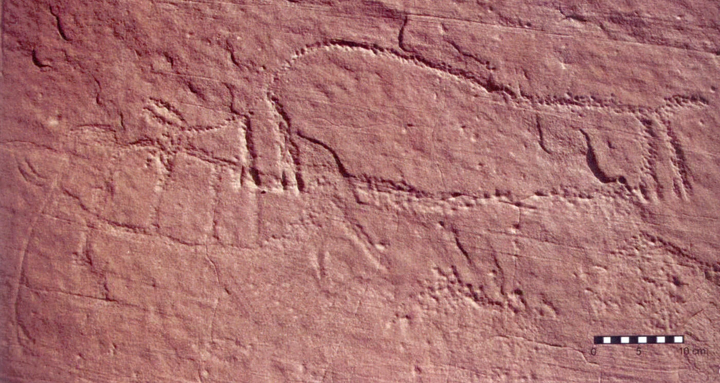 Mammoth 1 from Upper Sand Island Rock Art site, Utah.