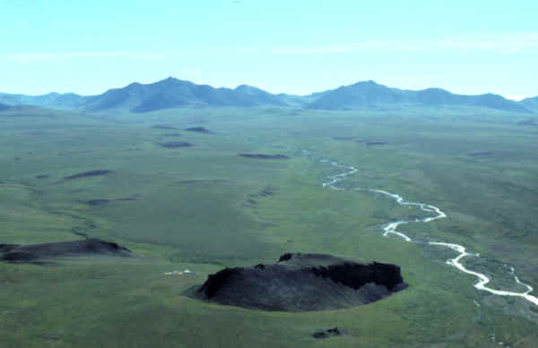 Aerial view of the Mesa site looking south.