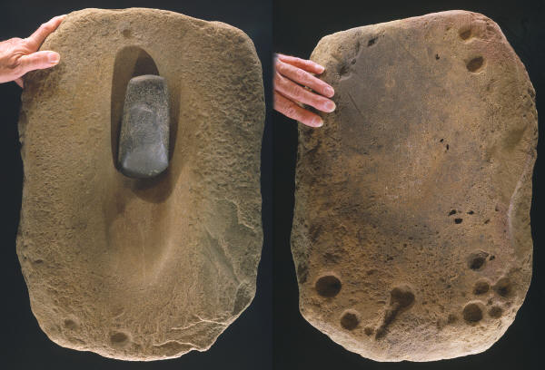 Grinding stone from Illinois.
