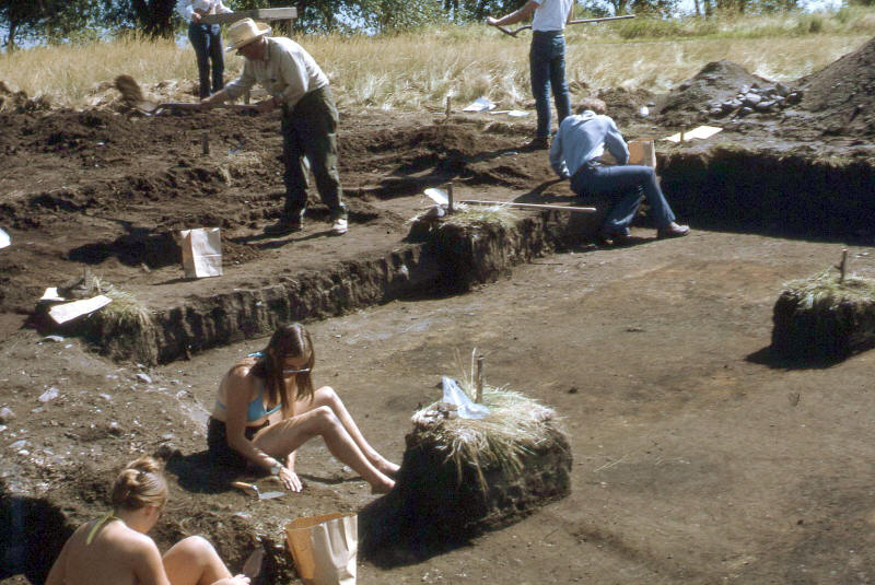 1970 excavation of a house feature on the Mitchell site.