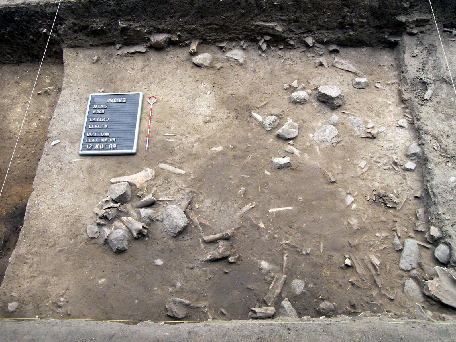 Excavated area, Mitchell site, South Dakota.