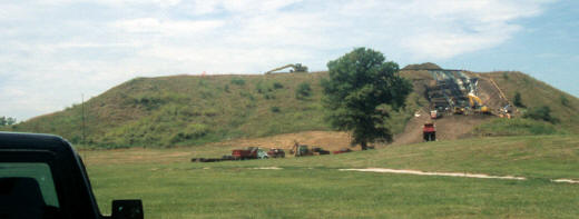 Slump repair of Monks Mound.