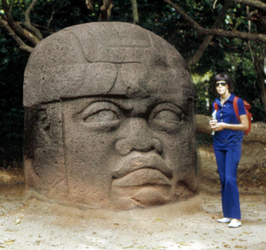 Colossal head from the La Venta site in Tabasco, Mexico.