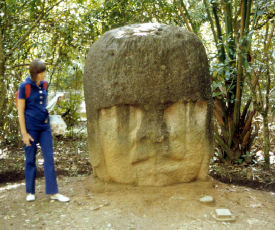 Olmec colossal head monument 3 from the La Venta site.