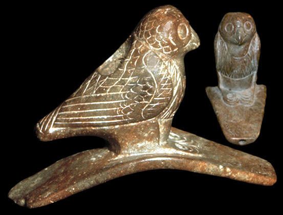 Owl effigy platform pipe from southern Illinois, Hopewell.