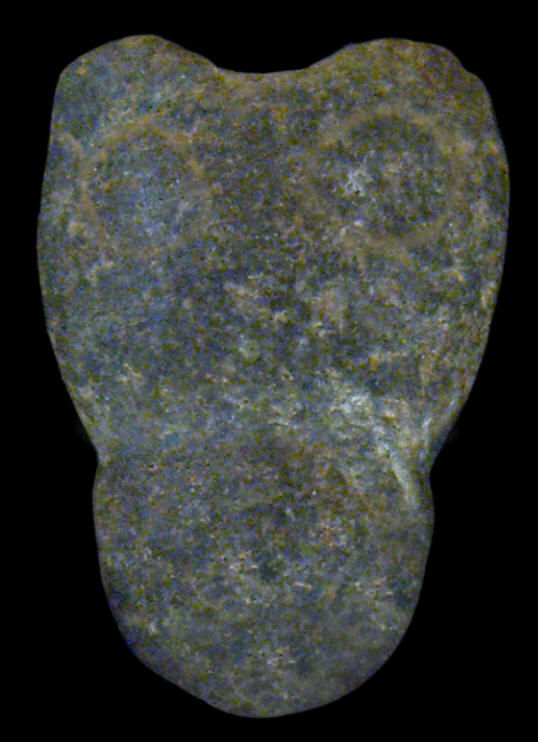 Owl effigy pendant, southern Illinois, hard stone.