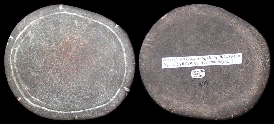Stone disc palette from western Tennessee.