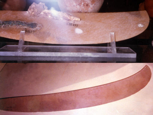 Gerzean knives on display in the Cairo Museum.