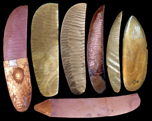 Seven examples of Gerzean knives from Egypt.