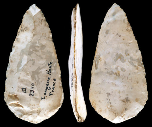 Solutrean point from southwestern France.