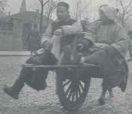 Simple wheel cart in 1906 Shanghai, China.