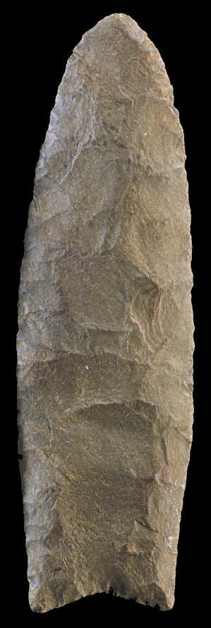 Clovis point found in Bentley County, Tennessee.