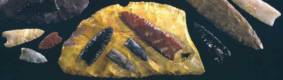 Group of Clovis artifacts from western North America.