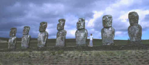 Statues restored to their original platforms.