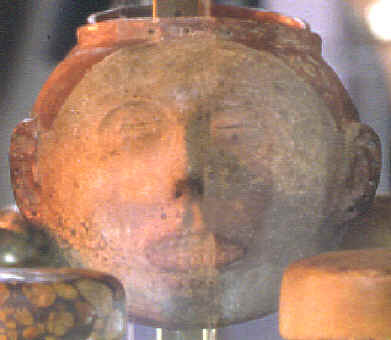 Late Mississippian Human head vessel.