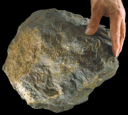 77 pound piece of raw hematite from Cahokia Mounds