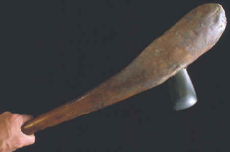 Hafted stone axe, Dani culture, Irian Jaya.