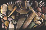 Many examples of Hopewell culture artifacts.