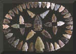 Mississippian arrow points from the Mitchell site in South Dakota.