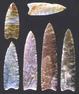 6 Clovis points from the Drake cache.